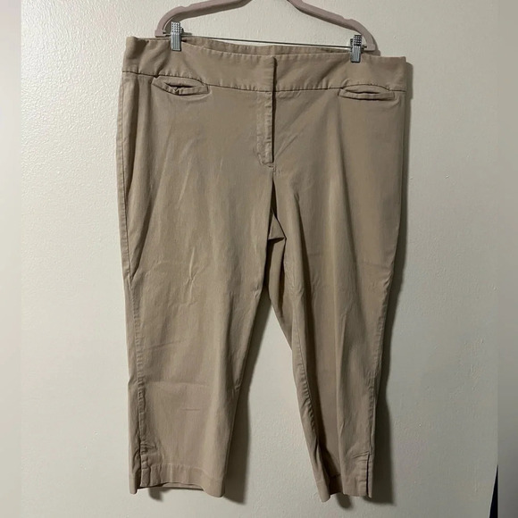 Lane Bryant Ankle Pants plus Size 20 Khaki Light Tan Dress business casual - Picture 1 of 8